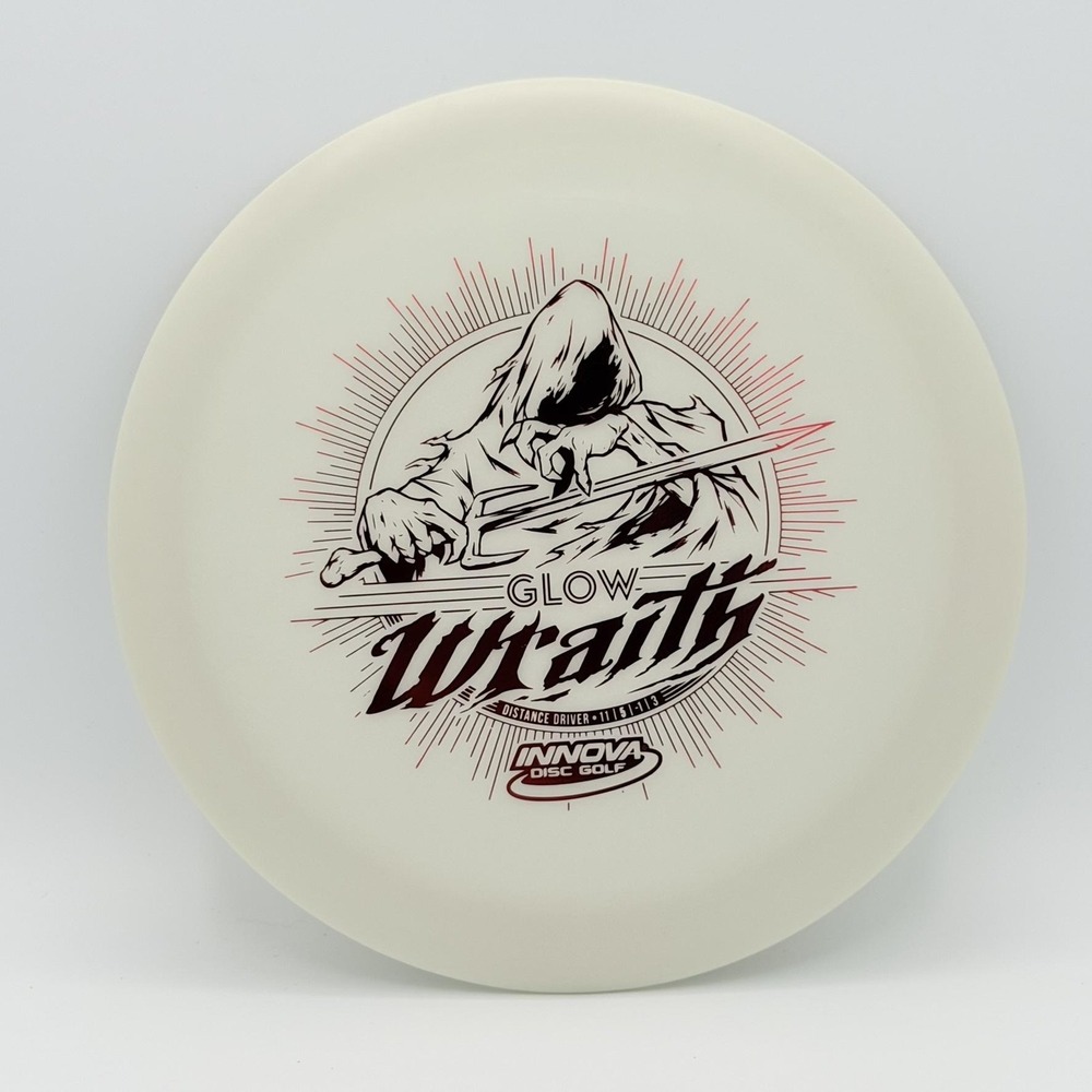 Innova Glow Wraith Distance Driver 168g White 11 5 -1 3 Disc Golf Disc Glow